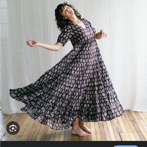 Daughters of India Chaaya Maxi Dress in Eggplant - Small